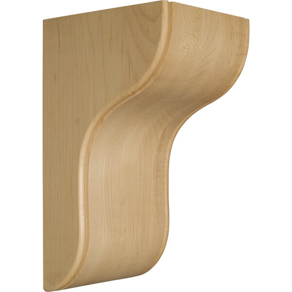 Osborne Wood Products 10 x 4 3/4 x 5 1/2 Providence Contemporary Bracket w/ Beaded Edge in W - 80181WO