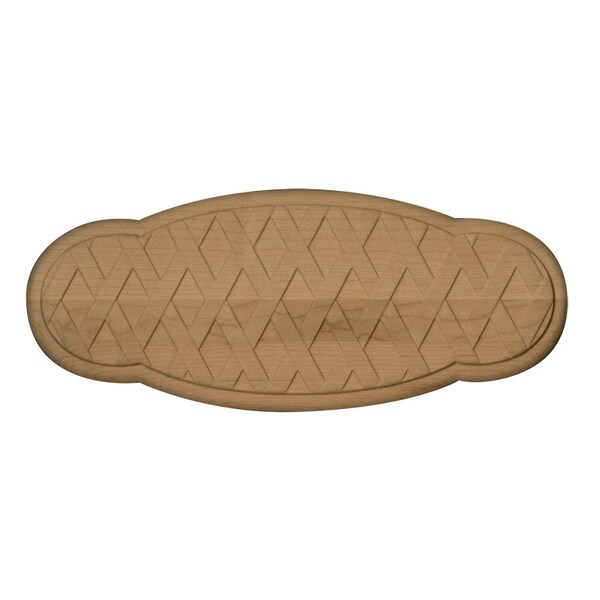 Osborne Wood Products 5 x 12 x 5/8 Basketweave Center Panel in Rubberwood - 891999RW