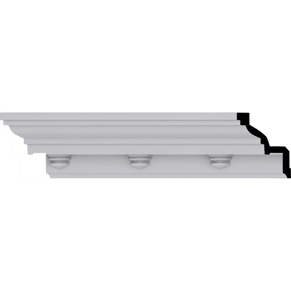 Ekena Millwork 3 1/2"H x 3 1/2"P x 5"F x 94 1/2"L Nouveau Crown Moulding - MLD03X03X05NO