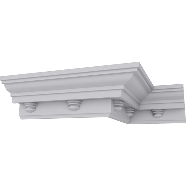 Ekena Millwork 3 1/2"H x 3 1/2"P x 5"F x 94 1/2"L Nouveau Crown Moulding - MLD03X03X05NO