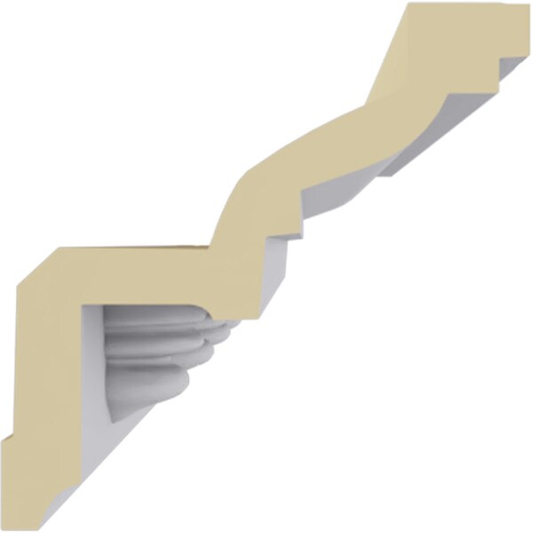 Ekena Millwork 3 1/2"H x 3 1/2"P x 5"F x 94 1/2"L Nouveau Crown Moulding - MLD03X03X05NO