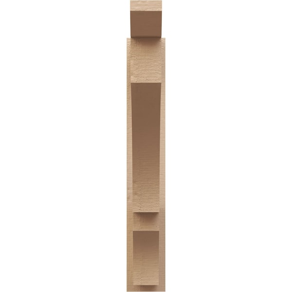 Ekena Millwork 5 1/2-in W x 28-in D x 36-in H Balboa Slat Rough Cedar Woodgrain TimberThane Outlooker, Primed Tan - OUTUR055X28X36BOA24RCPR