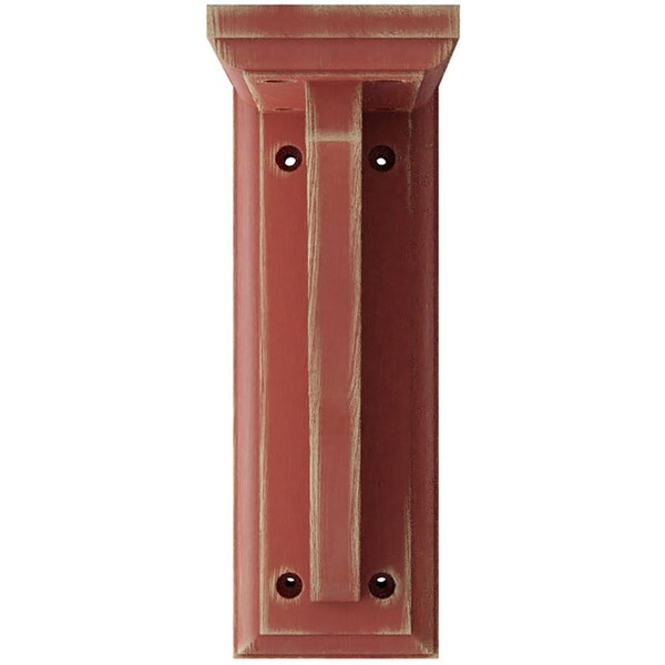 Ekena Millwork 3 1/2"W x 7"D x 9"H Hamilton Traditional Wood Vintage Decor Bracket, Salvage Red - BKTWD03X07X09HARD
