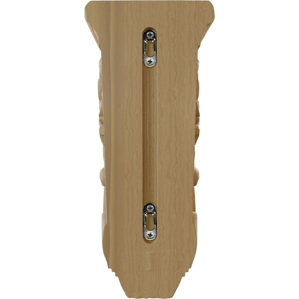 Ekena Millwork 6 1/4"W x 7 5/8"D x 14 1/8"H Large Floral Corbel, Cherry - COR06X07X14FLCH