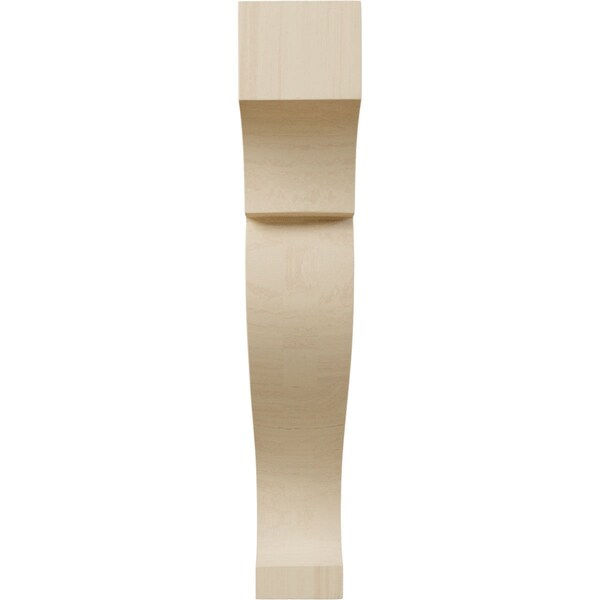 Ekena Millwork 2 1/8"W x 7"D x 12"H Medium Rockport Wood Corbel, Rubberwood - CORW02X07X12RKRW