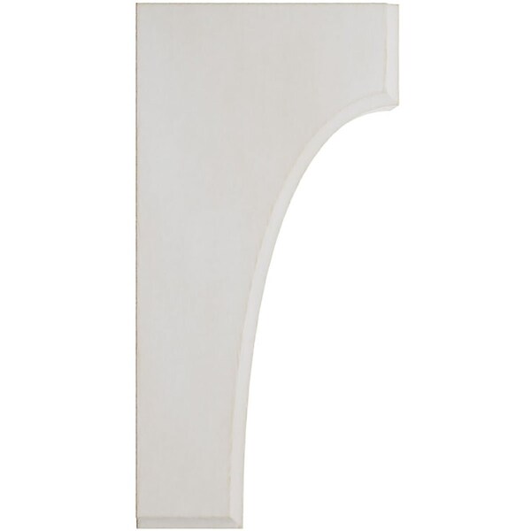 Ekena Millwork 1 3/4"W x 4"D x 8"H Clarksville Wood Vintage Decor Bracket, Chalk Dust White - BKTWD02X04X08CVWH
