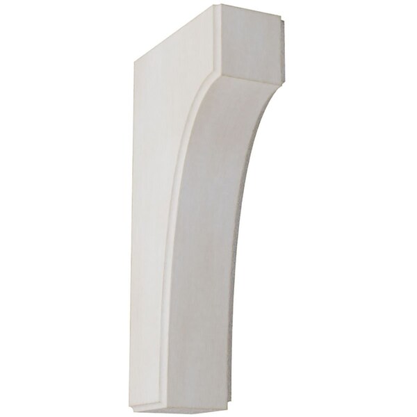 Ekena Millwork 1 3/4"W x 4"D x 8"H Clarksville Wood Vintage Decor Bracket, Chalk Dust White - BKTWD02X04X08CVWH