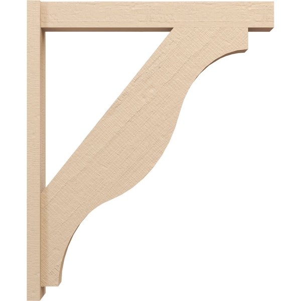 Ekena Millwork 6-in W x 38-in D x 46-in H Funston Block Rough Cedar Woodgrain TimberThane Outlooker, Primed Tan - OUTUR060X38X46FST44RCPR