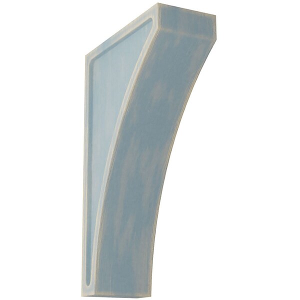 Ekena Millwork 3"W x 7 1/2"D x 12"H Extra Large Lawson Wood Vintage Decor Corbel, Driftwood Blue - CORWD03X07X12LWBU