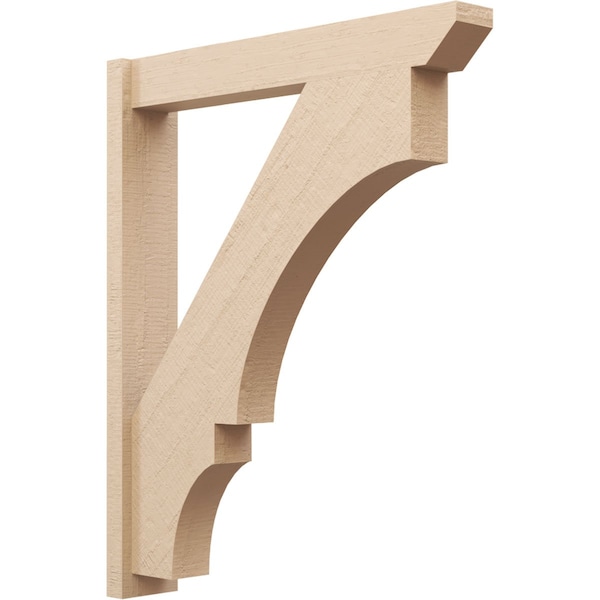 Ekena Millwork 6-in W x 36-in D x 44-in H Balboa Slat Rough Cedar Woodgrain TimberThane Outlooker, Primed Tan - OUTUR060X36X44BOA24RCPR