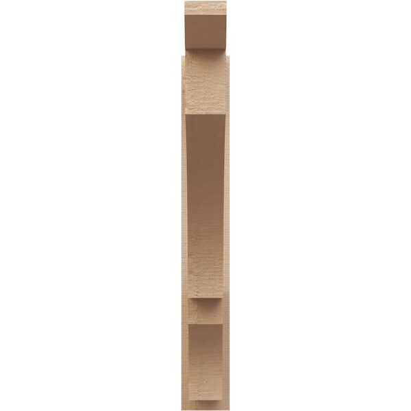Ekena Millwork 6-in W x 36-in D x 44-in H Balboa Slat Rough Cedar Woodgrain TimberThane Outlooker, Primed Tan - OUTUR060X36X44BOA24RCPR