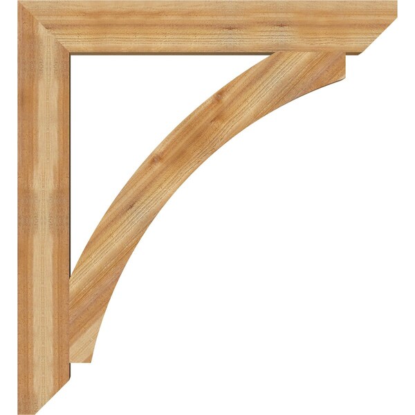 Ekena Millwork Thorton Slat Rough Sawn Bracket, Western Red Cedar, 6"W x 44"D x 48"H - BKT06X44X48THR06RWR