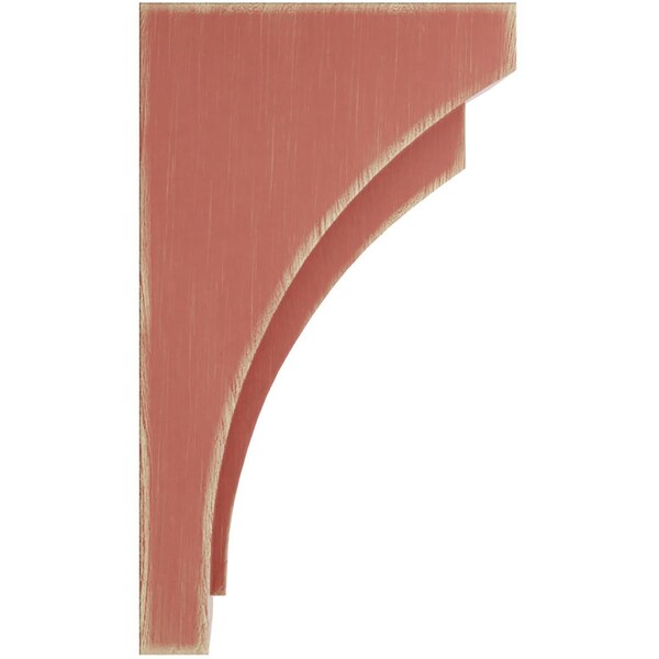 Ekena Millwork 4"W x 5 3/4"D x 10"H Medium Felix Wood Vintage Decor Corbel, Salvage Red - CORWD04X05X10FERD