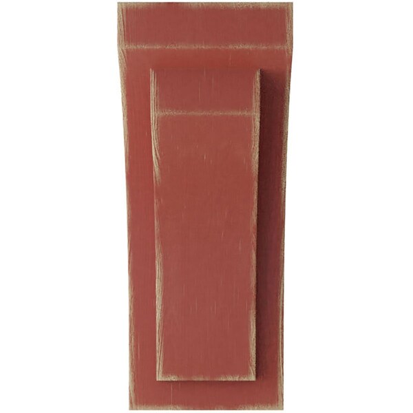 Ekena Millwork 4"W x 5 3/4"D x 10"H Medium Felix Wood Vintage Decor Corbel, Salvage Red - CORWD04X05X10FERD