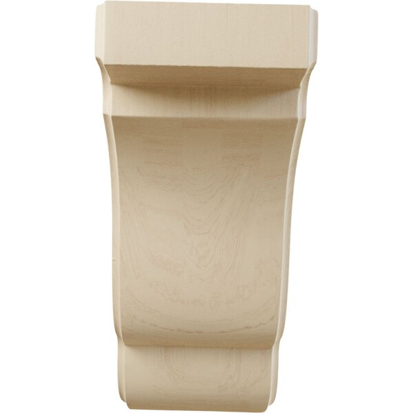 Ekena Millwork 3 1/2"W x 5"D x 7 1/2"H Bedford Bracket, Rubberwood - BKTW04X05X08BERW