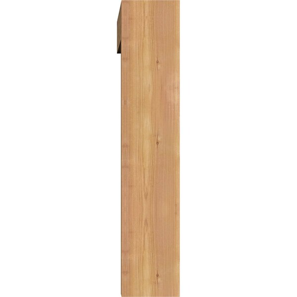 Ekena Millwork Thorton Block Smooth Bracket w/ Offset Brace, Western Red Cedar, 5 1/2"W x 28"D x 28"H - BKT0604X28X28THR05SWR