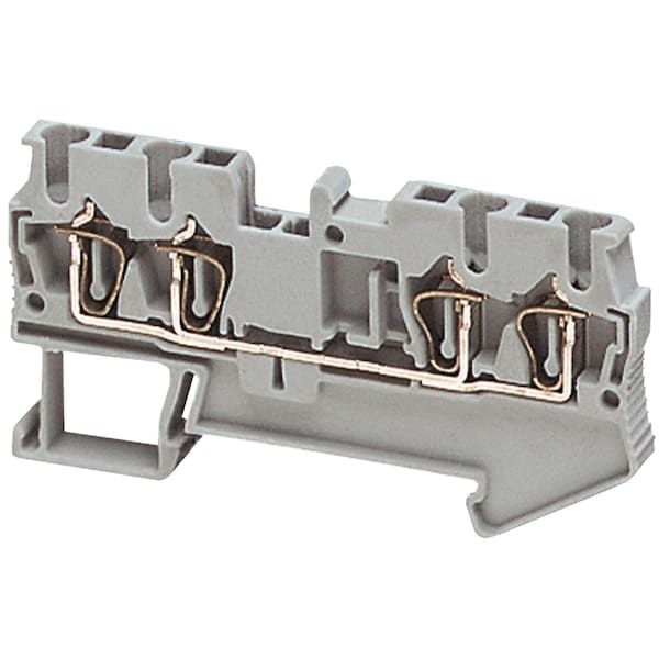 Bloque de terminales Schneider Electric, Linergy TR, tipo resorte, paso a través, 4 puntos, 2.5mm², gris, conjunto de 50 - NSYTRR24