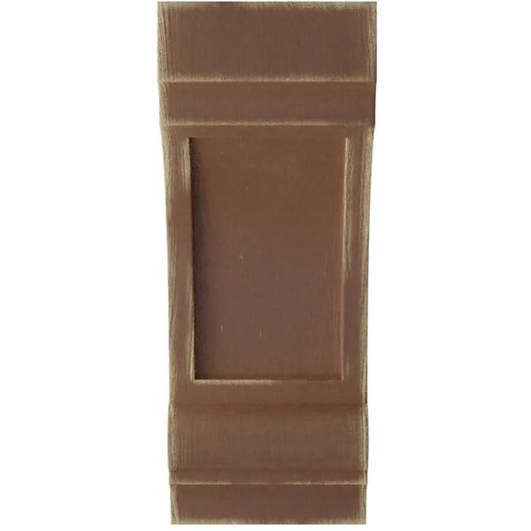 Ekena Millwork 4 3/4"W x 6"D x 12"H Diane Recessed Wood Vintage Decor Corbel, Weathered Brown - CORWD05X06X12DIBR
