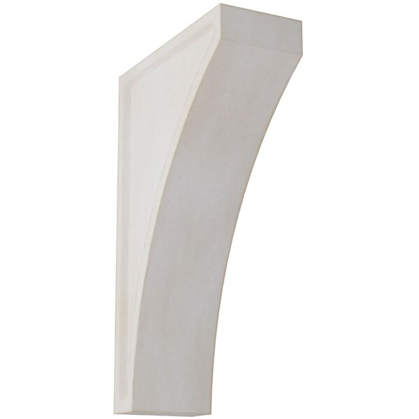Ekena Millwork 3"W x 7 1/2"D x 12"H Extra Large Lawson Wood Vintage Decor Corbel, Chalk Dust White - CORWD03X07X12LWWH