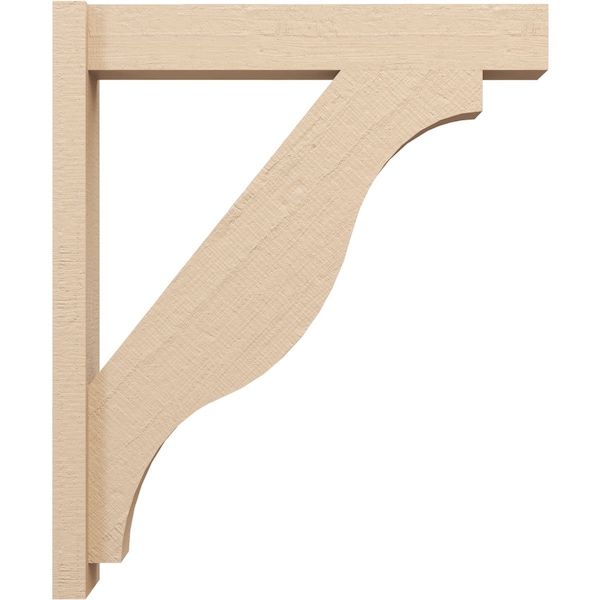 Ekena Millwork 6-in W x 30-in D x 36-in H Funston Block Rough Cedar Woodgrain TimberThane Outlooker, Primed Tan - OUTUR060X30X36FST44RCPR