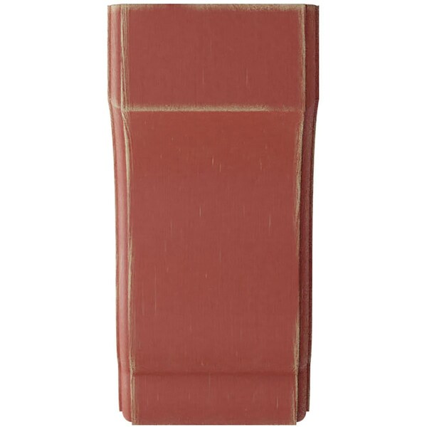 Ekena Millwork 4 3/4"W x 5 1/2"D x 10"H Capistrano Mission Wood Vintage Decor Corbel, Salvage Red - CORWD04X05X10CPRD