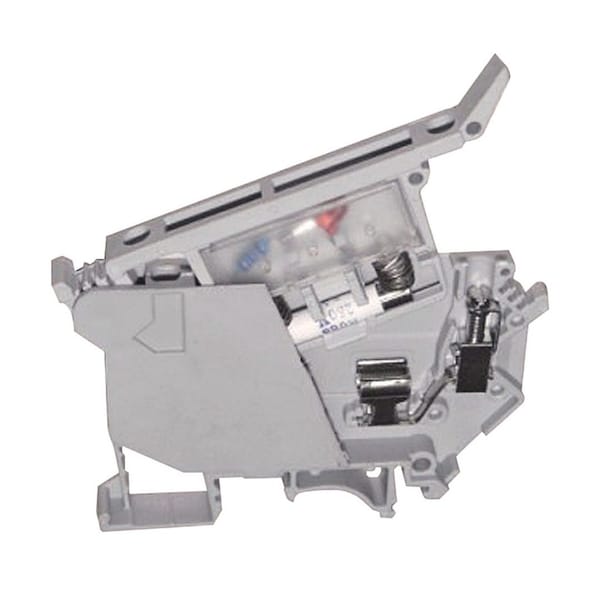 Bloque terminal de fusible de vidrio con indicación de 24V, porta fusible de vidrio de 5x20mm, paquete de 10 piezas - ASIUK5HESILED24