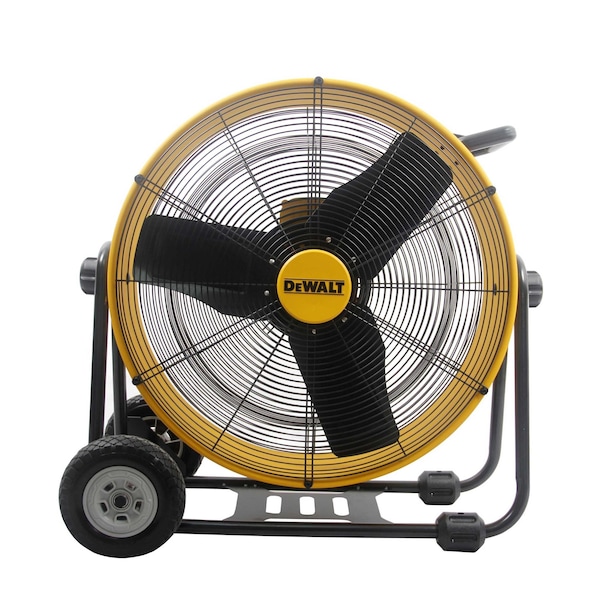 Dewalt 24 in. Drum Fan, Industrial, 1/6 HP, Stepless, 6500 air flow (CFM) , 10 ft. cord, Semi-pneumatic type - DXF2490