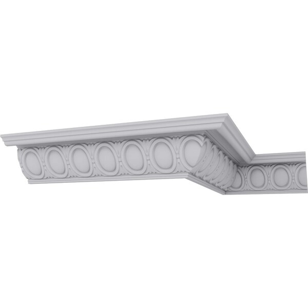 Ekena Millwork 5 1/8"H x 6"P x 7 7/8"F x 94 1/2"L, (3 3/8" Repeat), Egg and Dart Crown Moulding - MLD05X06X07EG