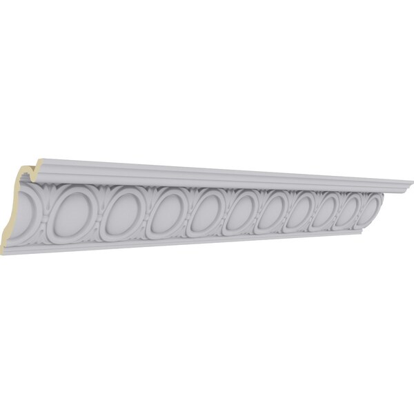 Ekena Millwork 5 1/8"H x 6"P x 7 7/8"F x 94 1/2"L, (3 3/8" Repeat), Egg and Dart Crown Moulding - MLD05X06X07EG