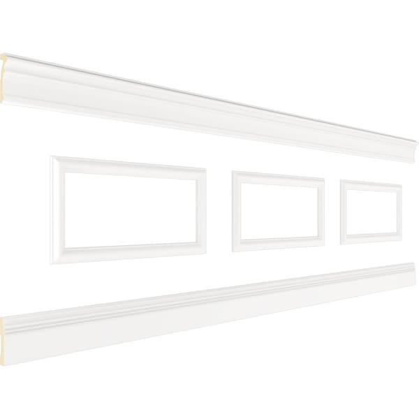 Ekena Millwork Wainscot Paneling Kit, Urethane, 94-1/2 in L, Factory Primed - WPKUSQ061P032