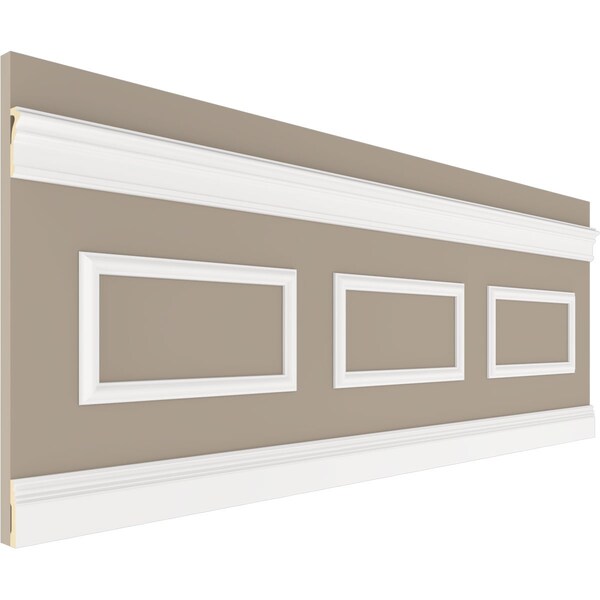 Ekena Millwork Wainscot Paneling Kit, Urethane, 94-1/2 in L, Factory Primed - WPKUSQ061P032