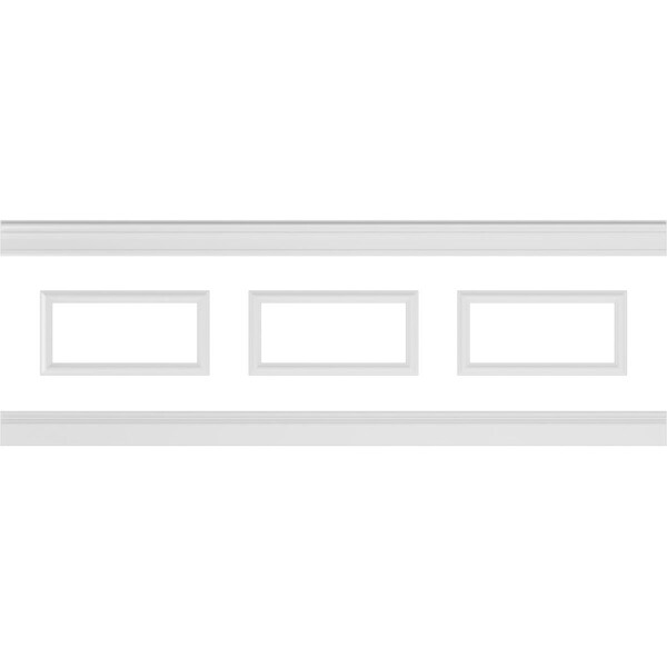 Ekena Millwork Wainscot Paneling Kit, Urethane, 94-1/2 in L, Factory Primed - WPKUSQ061P032