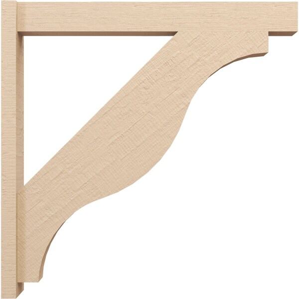 Ekena Millwork 6-in W x 40-in D x 40-in H Funston Block Rough Cedar Woodgrain TimberThane Outlooker, Primed Tan - OUTUR060X40X40FST44RCPR