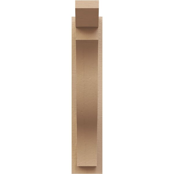 Ekena Millwork 5 1/2-in W x 16-in D x 28-in H Funston Slat Rough Cedar Woodgrain TimberThane Outlooker, Primed Tan - OUTUR055X16X28FST24RCPR