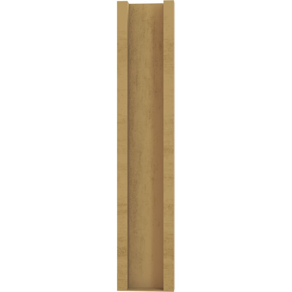 Ekena Millwork 5 1/2-in W x 16-in D x 28-in H Funston Slat Rough Cedar Woodgrain TimberThane Outlooker, Primed Tan - OUTUR055X16X28FST24RCPR