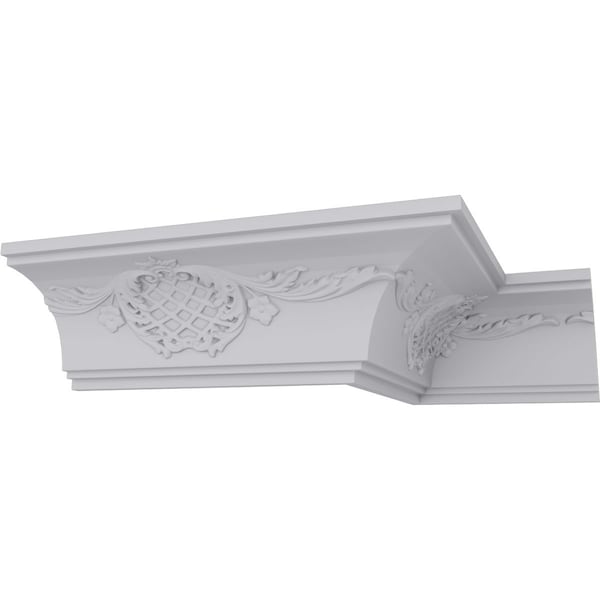 Ekena Millwork 3 3/4"H x 3 7/8"P x 5 3/8"F x 94 1/2"L, (12" Repeat), Strasbourg Crown Moulding - MLD04X04X05SG