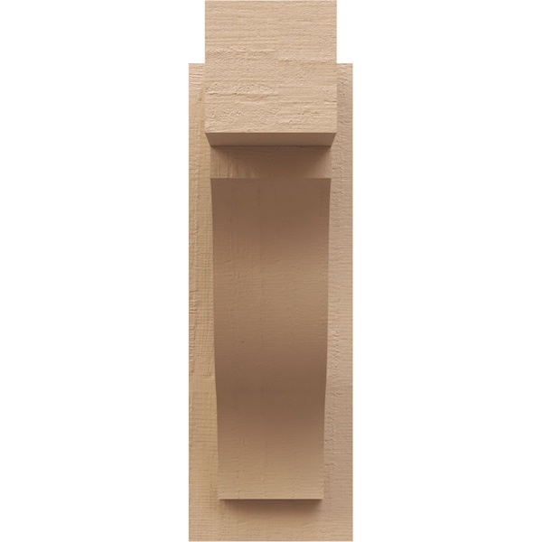 Ekena Millwork 5 1/2-in W x 12-in D x 16-in H Funston Block Rough Cedar Woodgrain TimberThane Outlooker, Primed Tan - OUTUR055X12X16FST44RCPR