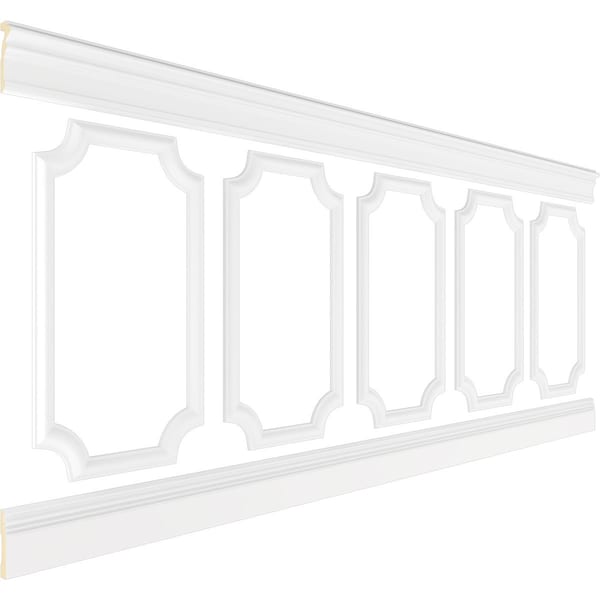 Ekena Millwork Wainscot Paneling Kit, Urethane, 94-1/2 in L, Factory Primed - WPKUSC041P040