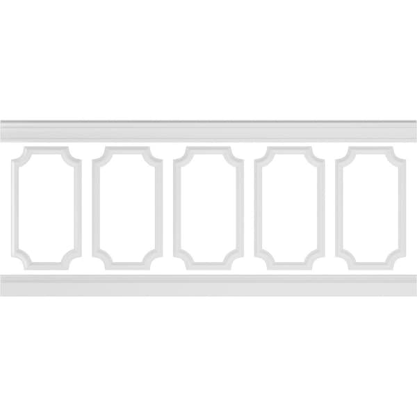 Ekena Millwork Wainscot Paneling Kit, Urethane, 94-1/2 in L, Factory Primed - WPKUSC041P040