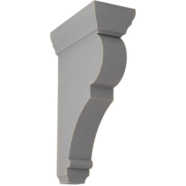 Ekena Millwork 2 1/2"W x 5 1/2"D x 10"H Medium Rojas Wood Vintage Decor Corbel, Pebble Grey - CORWD02X05X10RJPG