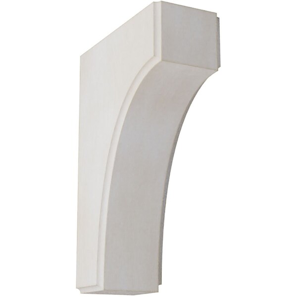 Ekena Millwork 1 3/4"W x 4"D x 6"H Clarksville Wood Vintage Decor Bracket, Chalk Dust White - BKTWD02X04X06CVWH