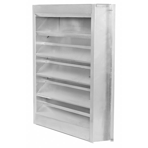 Dayton Louver, Wall Opening 24 x 36 In, Aluminum - 4FZF5