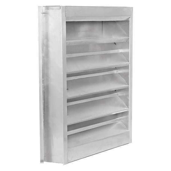 Dayton Louver, Wall Opening 24 x 36 In, Aluminum - 4FZF5