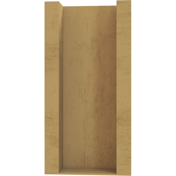 Ekena Millwork 6-in W x 12-in D x 12-in H Balboa Block Rough Cedar Woodgrain TimberThane Outlooker, Primed Tan - OUTUR060X12X12BOA44RCPR