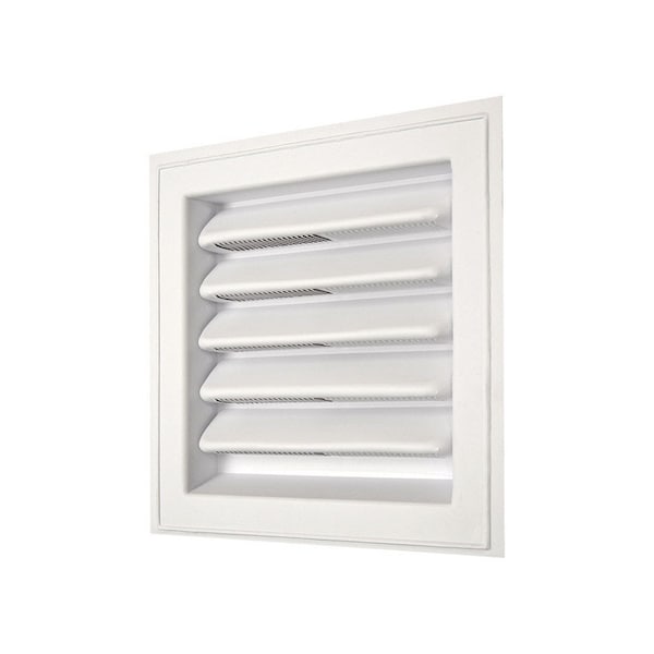 Gaf Master Flow 12 in. W X 12 in. L White Plastic Wall Louver - SL12X12