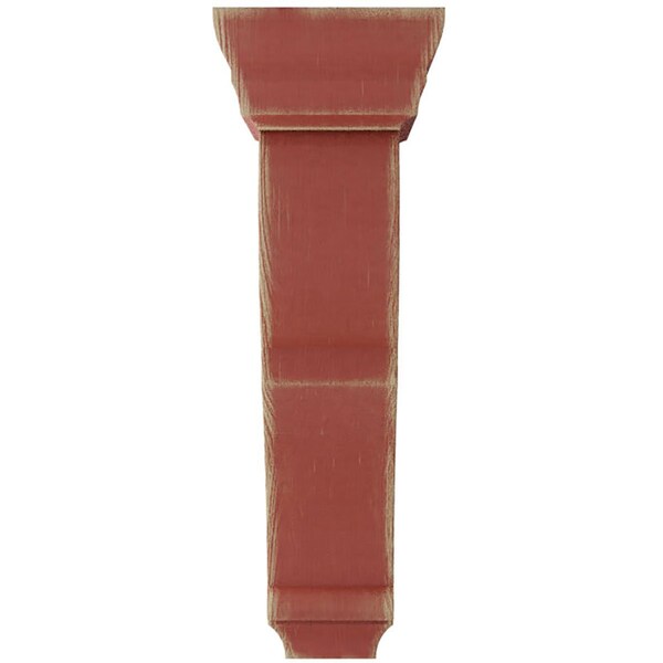 Ekena Millwork 2"W x 4 1/2"D x 8"H Small Rojas Wood Vintage Decor Corbel, Salvage Red - CORWD02X04X08RJRD