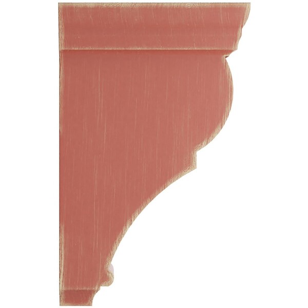 Ekena Millwork 2"W x 4 1/2"D x 8"H Small Rojas Wood Vintage Decor Corbel, Salvage Red - CORWD02X04X08RJRD