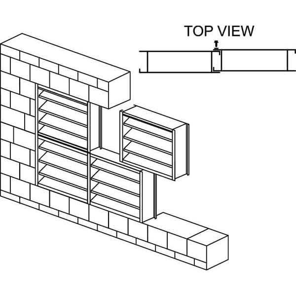 Dayton Louver, Wall Opening 24x36In, Galvannealed - 4FZG5