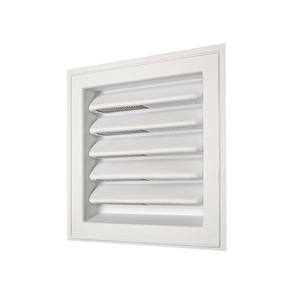 Gaf Master Flow 8 in. W X 8 in. L White Plastic Wall Louver - SL8X8