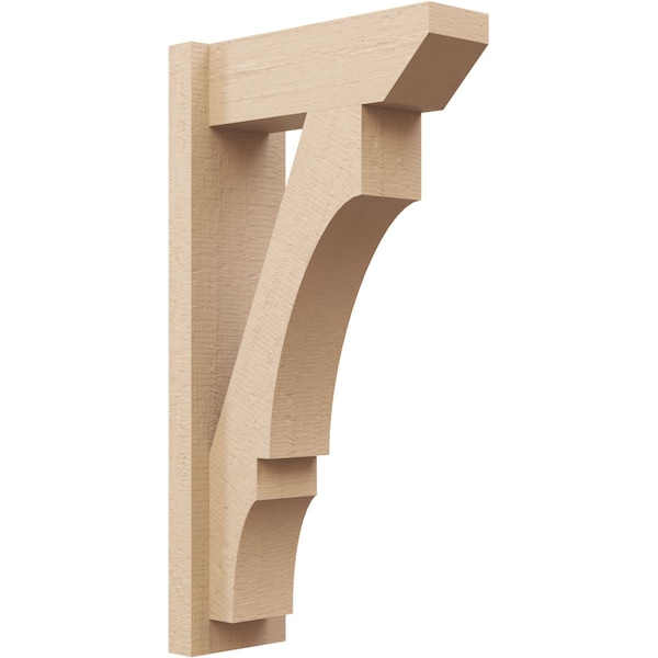 Ekena Millwork 5 1/2-in W x 14-in D x 26-in H Balboa Slat Rough Cedar Woodgrain TimberThane Outlooker, Primed Tan - OUTUR055X14X26BOA24RCPR